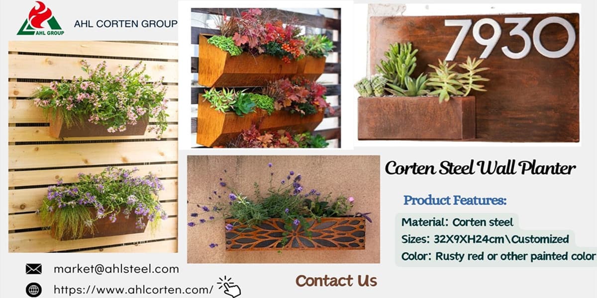 Metal Wall Planter&CORTEN wall planter for sale